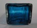 #1663  Whitefriars Glass Kingfisher Blue "Coffin" Vase, early 1970s  **Sold** March 2018