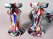 #1691  Pair of Art Deco Bohemian Art Glass Jardinieres and Stands by Franz Welz, circa 1925   **Sold**  April 2018