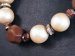 #0432 1930s Art Deco Faux Pearl Bakelite & Carved Carnelian Necklace  **SOLD**  2019