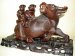 #0105 Large Carved Chinese Hardwood Buffalo and Stand - Gangxu Reign (1875 -- 1908) **Sold**  to USA December 2007 售至美国 - 2007年12月