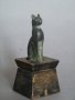 #1401 Rare Ancient Egyptian Bronze Cat, Late Period (664 - 332 BC)**Sold** to France - July 2015/售至法国 - 2015.7