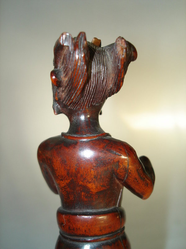 #0039 Chinese Carved Wood Figure of Kuixing - Kangxi Reign (1662-1722) **Sold** to USA  October 2007 售至美国 - 2007年10月