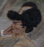 #1828  Framed Applique Textile Picture from Tibet, circa 1950s