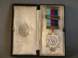 #1674   Cased Sterling Silver Masonic Jewel, 1927  **Sold**   March 2018