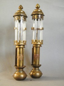 #0079  Pair of Great Western Railway Carriage Lamps, circa 1970s  **Sold**  August 2018