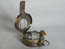 #1644  WWII Mark III Brass Military Compass  **SOLD** December 2017