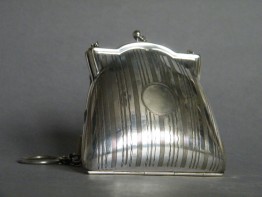 #0717 Silver Plated Ladies Evening Purse, circa 1900-1930 **SOLD**