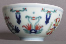 #1810  Chinese Doucai Porcelain Bowl, Daoguang Mark and Period (1821-1850)  **Sold**  June 2022