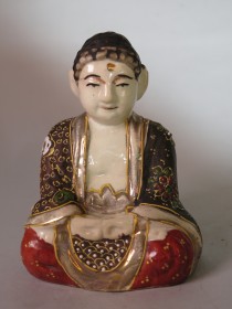 #1569  Japanese Satsuma style Buddha, circa 1900 - 1930  ** Sold**  May 2018