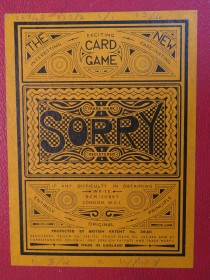 #1652  Early "SORRY" Card and Board Game, circa 1929  **SOLD**  December 2017