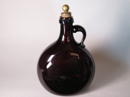 #1682  Early 19th Century Glass Flagon, circa 1830