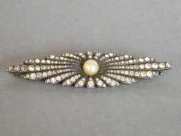 #0535 Art Deco 935 Silver Diamante Brooch **SOLD**