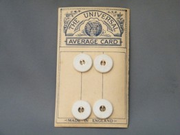 #1533 Early 20th Century Unused Cotton Fronted Buttons on Card circa 1900-1930