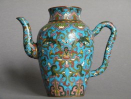 #0151  Rare Early 18th Century Chinese Cloisonne Enamel Ewer  **Price on Request**