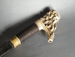 #1063  Antique Dayak Sword from Borneo, circa 1880-1910  **Sold**  to the Netherlands June 2015 售至荷兰 - 2015年 6