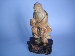 #0111 19th Century Chinese Soapstone Carving Shou Xing **Sold** November 2008 已售出 - 2008年11月