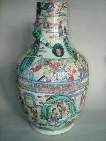 #0197  Large Chinese Falangcai Vase - Daoguang Reign (1821-1850) **Sold** through our Liverpool shop - September 2012 利物浦店内售出 - 2012年9月