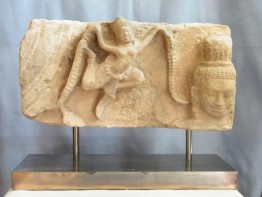 #0818  Khmer Sandstone Relief Angkor Period 12th-13th Century  **Sold**  through our Liverpool shop