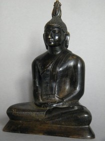 #0849  Rare 18th/19th Century Seated Bronze Buddha from Sri Lanka  **Price on Request**