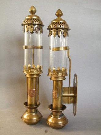 #0079  Pair of Great Western Railway Carriage Lamps, circa 1970s  **Sold**  August 2018