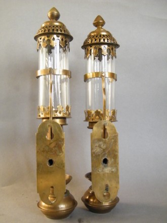 #0079  Pair of Great Western Railway Carriage Lamps, circa 1970s  **Sold**  August 2018