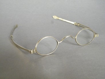 #1638  Cased Early Victorian Spectacles with Rock Crystal Lenses by John Holmes, London, circa 1838  **Sold**  August 2018