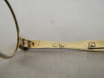 #1638  Cased Early Victorian Spectacles with Rock Crystal Lenses by John Holmes, London, circa 1838  **Sold**  August 2018