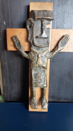 #0355 Rare Arthur Dooley Bronze "Crucifixion" Sculpture, circa 1960s **PRICE ON REQUEST** 售价待询