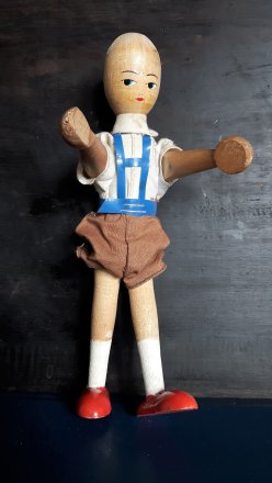 #1803   Articulated Wooden Doll, circa 1930s  **SOLD**