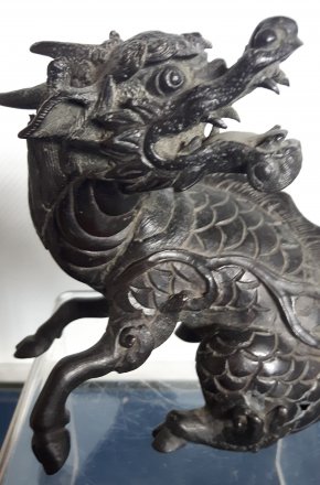 #1858  Rare 17th Century Chinese Bronze Qilin Paperweight, circa 1644 - 1661, *Price on Request*