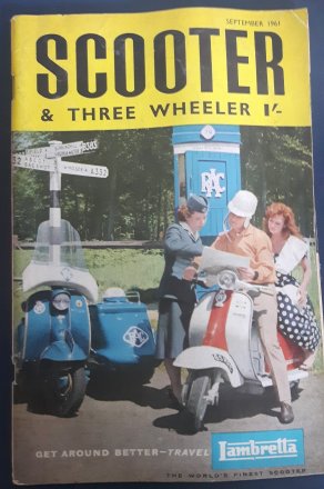 #1853 Scooter & Three Wheeler Magazine, September 1961  **SOLD**  June 2020