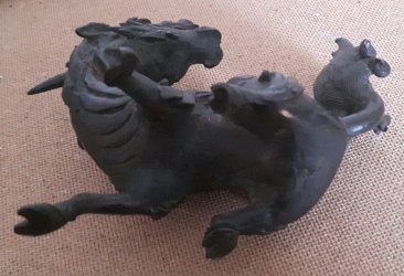 #1858  Rare 17th Century Chinese Bronze Qilin Paperweight, circa 1644 - 1661, *Price on Request*