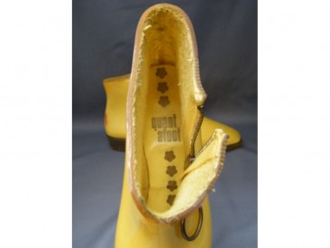 #0456 Rare Pair of Yellow 1960s Mary Quant Designed " Quant Afoot" Ankle Boots - Unused **SOLD** to USA  2016