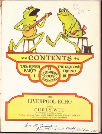 #0024  Rare Liverpool Echo 'Further Adventures of Curly Wee' Annual, circa 1951