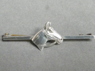 #0847 Silver Horse Tie Pin or Bar Brooch, circa 1930s   **SOLD** through our Liverpool shop 2016