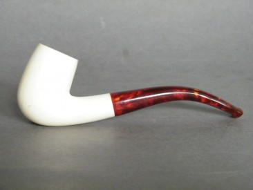 #0896 Early 20th Century Cased "Meerschaum" Pipe and Cigarette Holder, circa 1900 - 1925   **Sold** January 2018