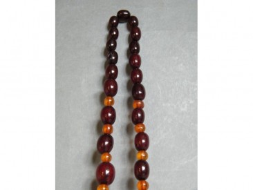 #0938 Rare Natural Cherry Amber Necklace, circa 1900-1915  **SOLD** in our Liverpool shop April 2017