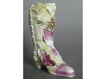 #0984 Victorian / Edwardian Porcelain Ladies Boot, circa 1890-1910  **SOLD** through our Liverpool shop  2016