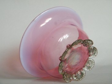 #1676  Victorian  Vaseline Glass Bowl, circa 1880 - 1900