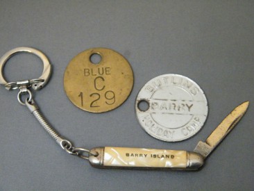 #1683  Butlin's Barry Island Key Fobs and Penknife, circa 1950s - 1960s, **Sold** February 2018