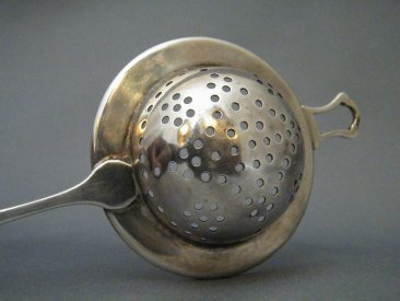 #1686   Sterling Silver Tea Strainer, London 1919    **Sold**   February 2019