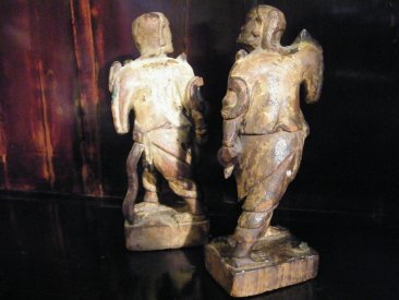 #1750  Chinese Wood Celestial Guardian Figures, Ming Dynasty (1368-1644)  **SOLD**  August 2018 / 利物浦店内售出 - 2018年8月