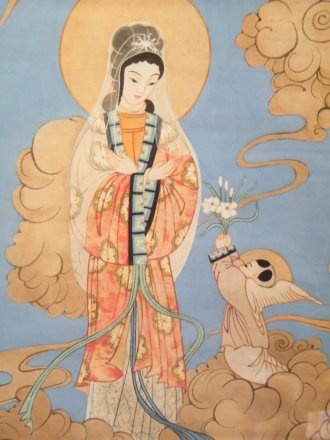 #1726  Chinese Religious Painting on Paper by  Li Tian Duo, 19th or early 20th Century   **Sold** to Hong Kong June 2018