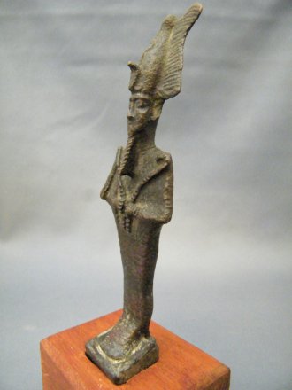 #1775  Ancient Egyptian Bronze Osiris, Late Dynastic Period (712 to 332 BC)  **Sold** February 2020