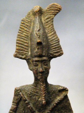 #1775  Ancient Egyptian Bronze Osiris, Late Dynastic Period (712 to 332 BC)  **Sold** February 2020