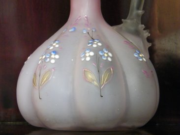 #1742  Pair of Victorian Enamelled Vases, circa 1880-1890  **SOLD** August 2018