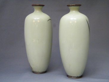 #1767  Pair of Cloisonne Enamel Vases  from Japan, Meiji Period (1868-1911)  **Sold** May 2019