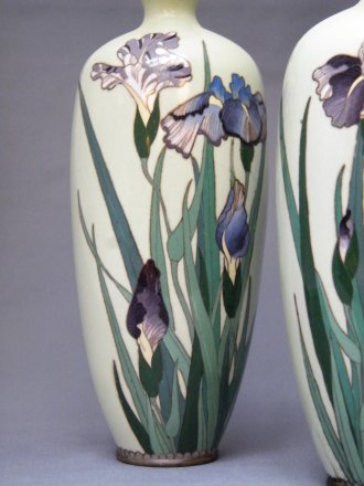 #1767  Pair of Cloisonne Enamel Vases  from Japan, Meiji Period (1868-1911)  **Sold** May 2019