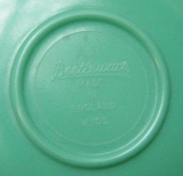 #1838  Green Plastic Beetleware Set, circa 1940s