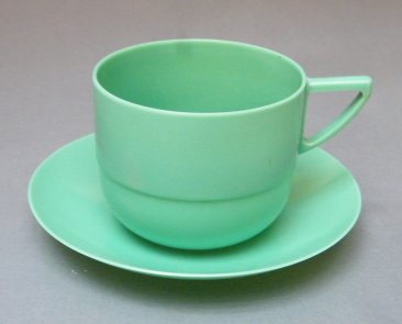 #1838  Green Plastic Beetleware Set, circa 1940s